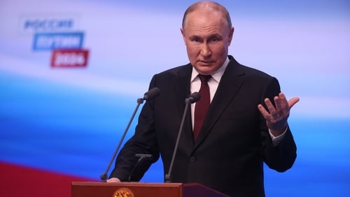 Putin vows Russia cannot be held back in victory speech