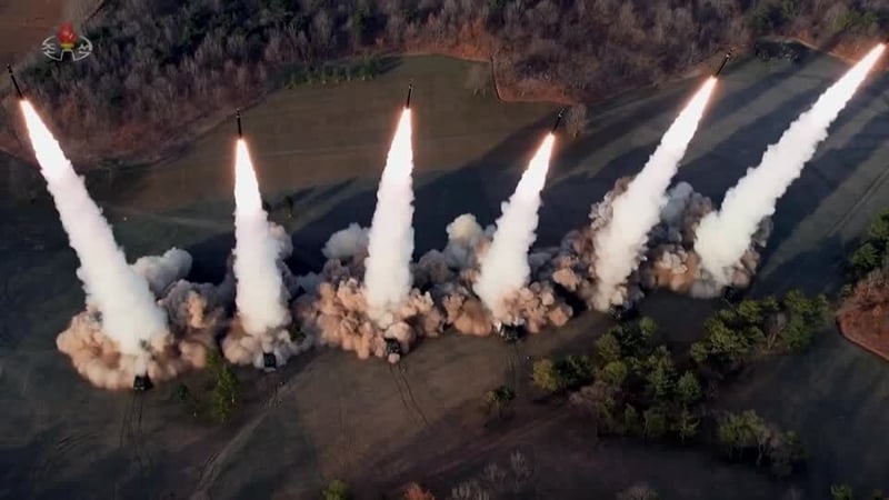 Kim oversees 'super large' N Korea rocket launcher drills