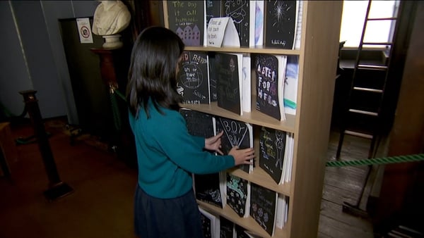 Books made by Primary School students are on display in the Long Room of Trinity's Old Library.