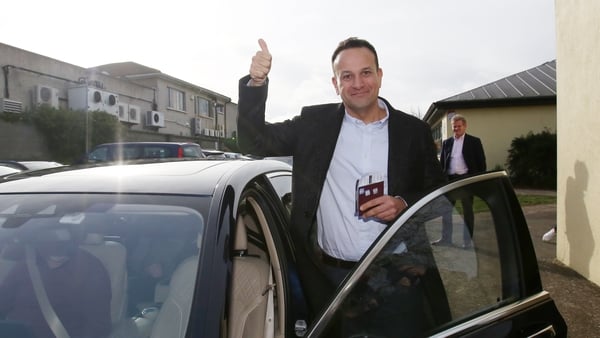 Leo Varadkar pictured outside a polling station in Castleknock in February 2020 (pic: RollingNews.ie)
