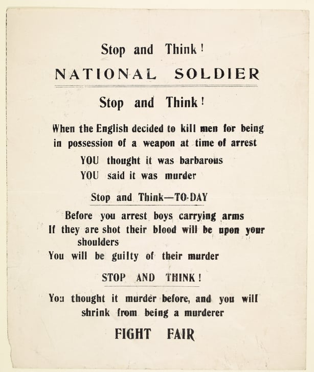 IRA pamphlet from the Civil War. Image courtesy of the National Library of Ireland