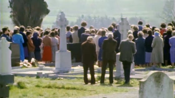 Funeral Of Patricia Lovett in Granard, County Longford in 1984.