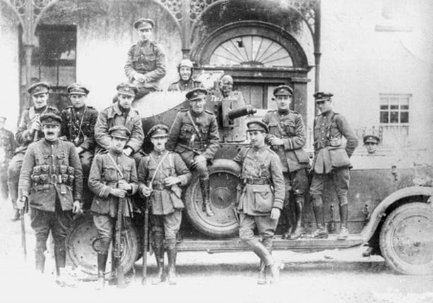 National Army with Joe Ring and armoured car- credits to Michael Ring T D