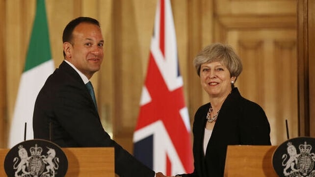 Leo Varadkar attends a press conference at 10 Downing Street in London with Prime Minister Theresa May on his first official engagement outside of Ireland as Taoiseach in 2017