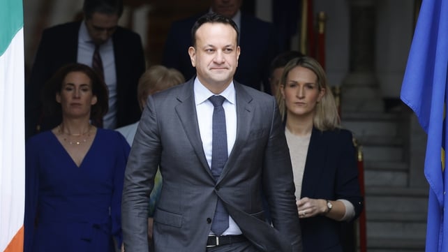 Leo Varadkar arrives at Government buildings in Dublin after announcing he will step down