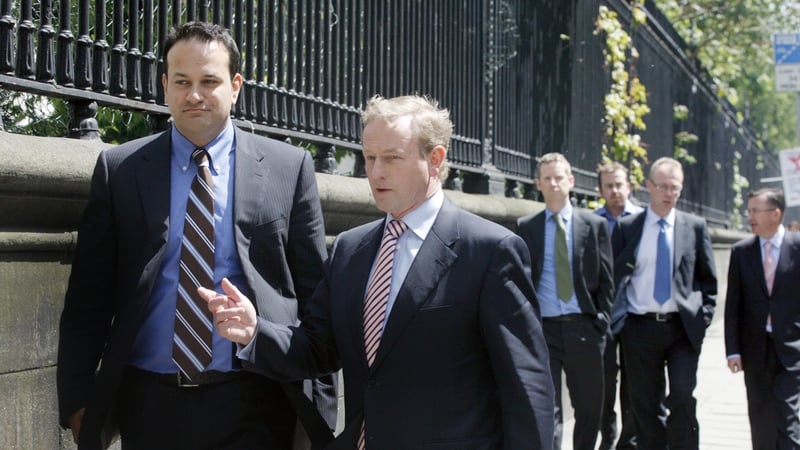 In 2009, a young Leo Varadkar joins then Fine Gael leader Enda Kenny in announcing a proposed job creation subsidy