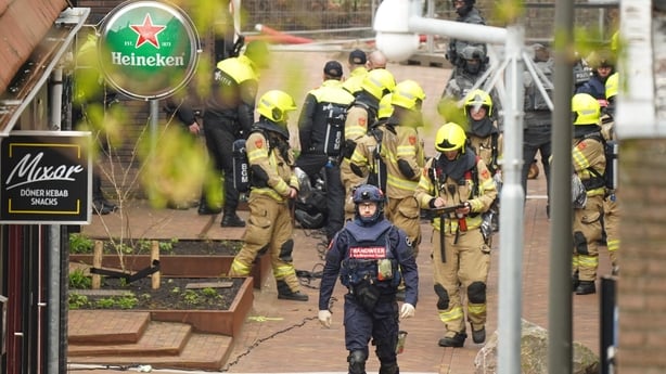 Police and emergency services at the scene in Ede