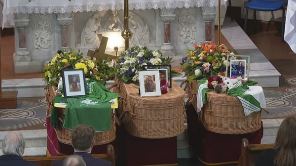 The funeral mass was celebrated in St Eunan's Church in Raphoe, Co Donegal