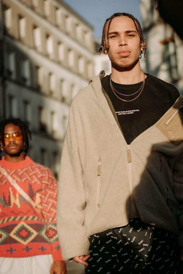 Heron Preston - PFW AW2020 original creation during Paris Fashion Week Menswear Heron Preston house streetstyle outside the show