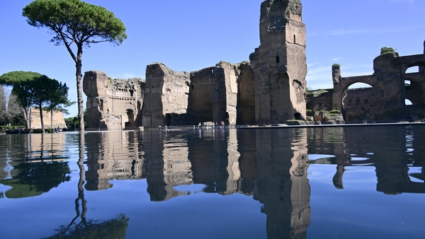 'Lo Specchio' creates a sparkling surface for the reflection of the ruins