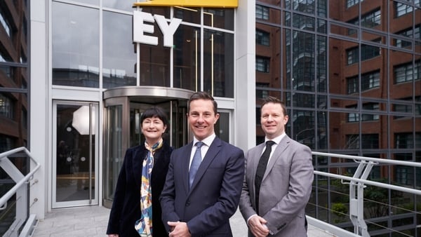 Fidelma Clarke, Financial Services Risk Consulting Partner, Colin Ryan, EY Ireland Financial Services Country Lead, Sean MacHale, EY Ireland Financial Services Sustainable Finance Leader.