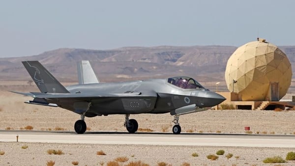 An Israeli air force F-35 fighter lands during an air defence exercise north of the Israeli city of Eilat (file pic)