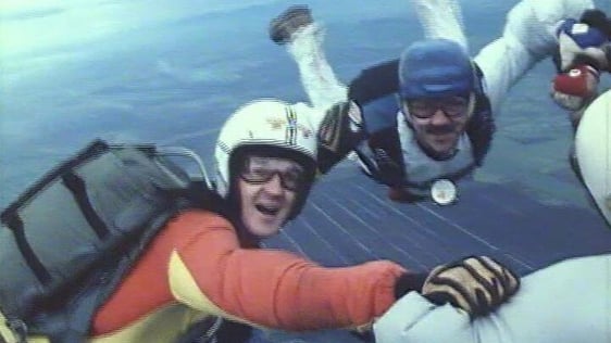 Skydiving on Anything Goes, 1984