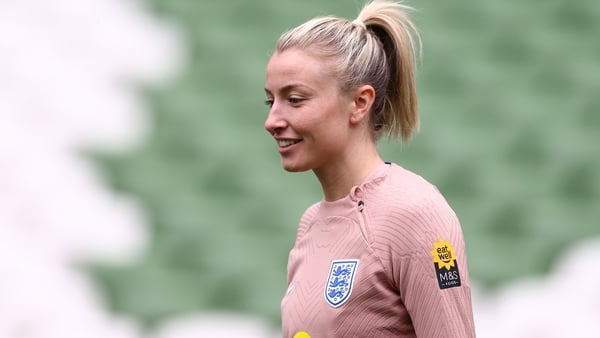 Leah Williamson during training at the Aviva Stadium on Monday