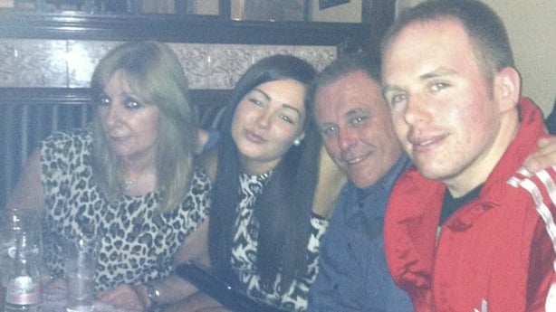 Karl Robertson (far right) with (from left to right) his mother Cathy, sister Niamh and father Tony.