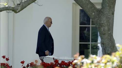 US President Joe Biden returning to the White House