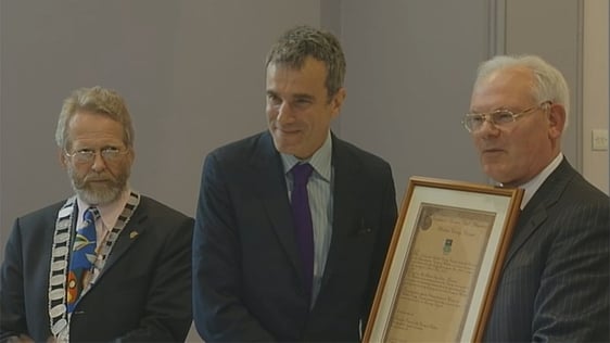 Daniel Day-Lewis is granted the freedom of County Wicklow, 2009.