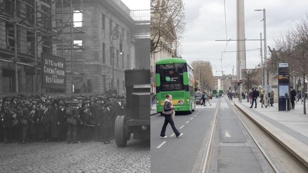 Ireland then and now: British soldiers hold back crowd