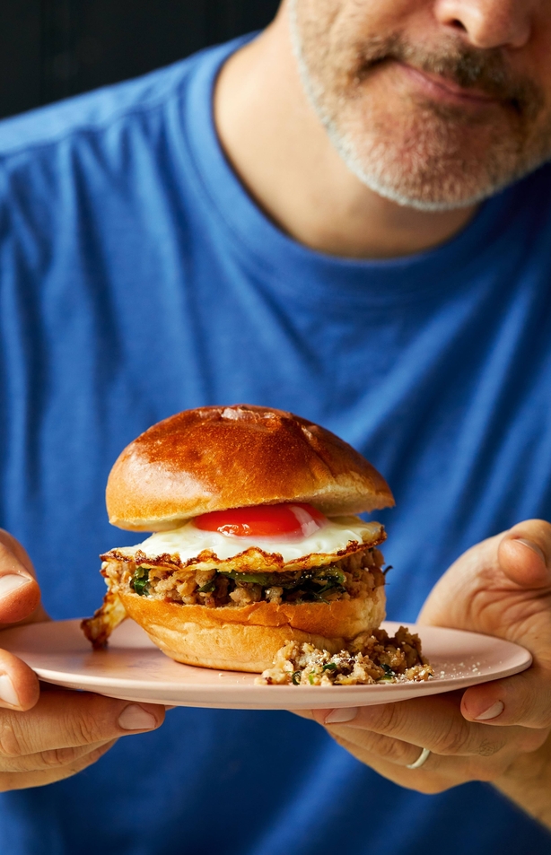 Ed Smith's sausage laab and fried egg bun recipe