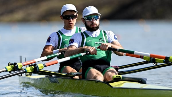 Paul O'Donovan (front) and Fintan McCarthy are pursuing more medal glory