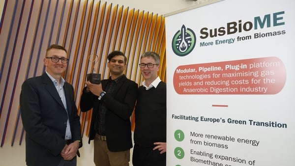 Professor James Lyng, Dr Ajay Menon and Bernie Fitzpatrick, of SusBioME