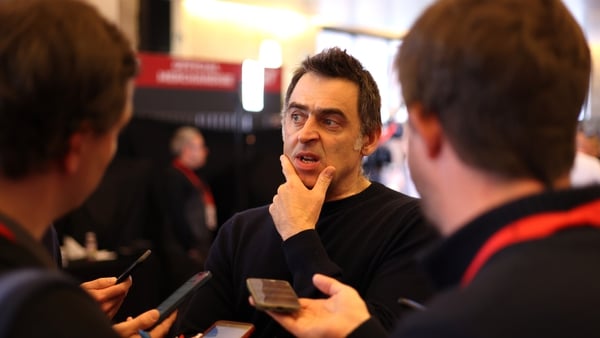 Ronnie O'Sullivan speaks to the media at the Crucible on Friday