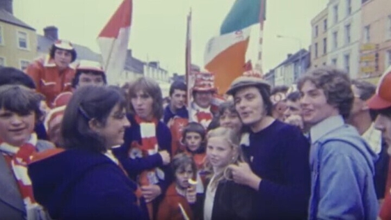 Hurling supporters ahead of Cork v Clare in 1978