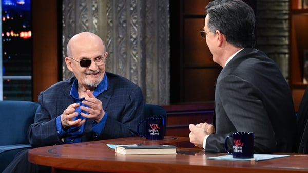Salman Rushdie on The Late Show with Stephen Colbert earlier this month (Pic: Scott Kowalchyk/CBS via Getty Images)