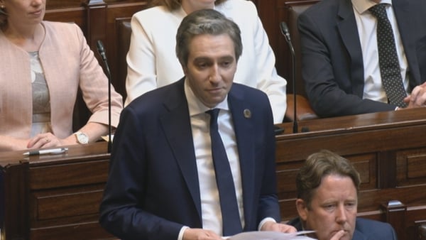 Taoiseach Simon Harris speaking as he delivered a State apology in the Dáil