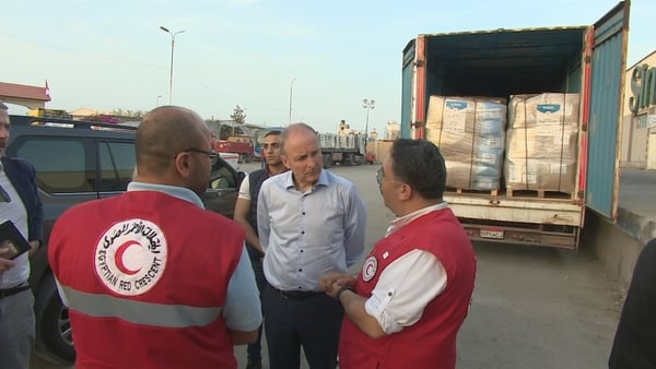 Micheál Martin had an hour-long meeting with UN officials at the Rafah Crossing