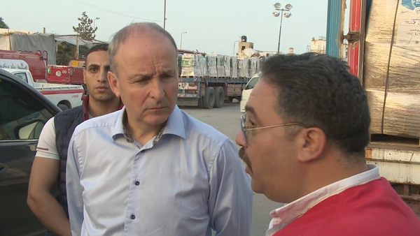 The Tánaiste visited the camp as he concludes a two-day visit to the Middle East