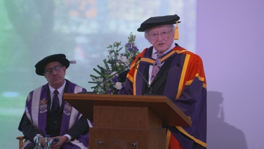 President Higgins receives honorary doctorate at University of Manchester