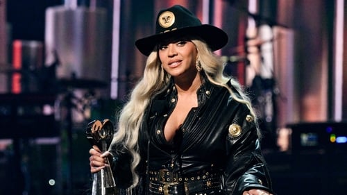 Beyoncé accepts the Innovator Award at the 2024 iHeartRadio Music Awards. Getty Images.