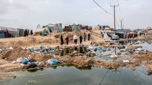 Palestinians taking refuge in Rafah also face the risk of epidemics due to uncollected rubbish and accumulated sewage water