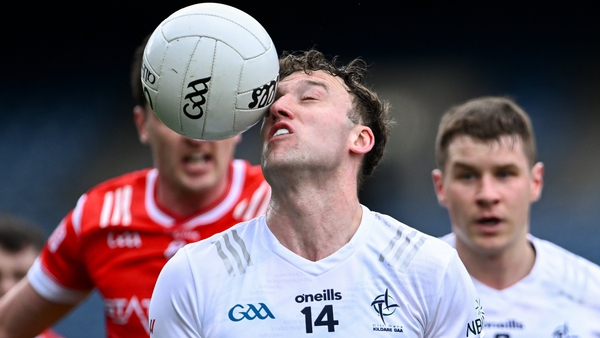 Darragh Kirwan of Kildare with close attention on the ball