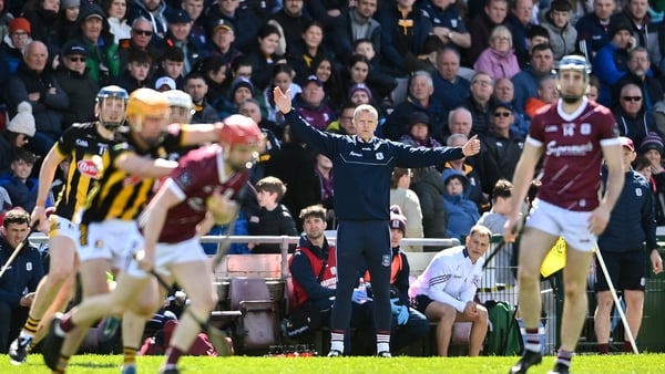 The Galway coach watches on at Pearse Stadium