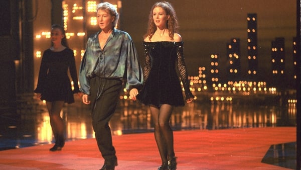 Riverdancers Michael Flatley and Jean Butler take to the stage in 1994