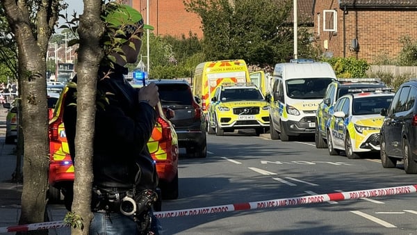 A man was arrested after five people, including two police officers were wounded in the incident (Image: @petekingdom)