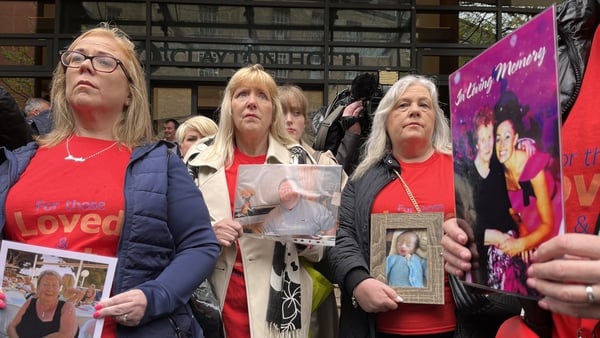 Families who lost loved ones spoke about their relatives on the steps of the inquiry