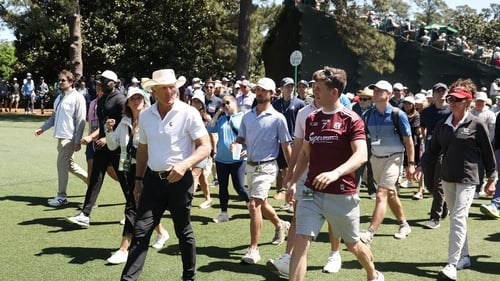 Greg Norman in attendance on day two of this year's Masters