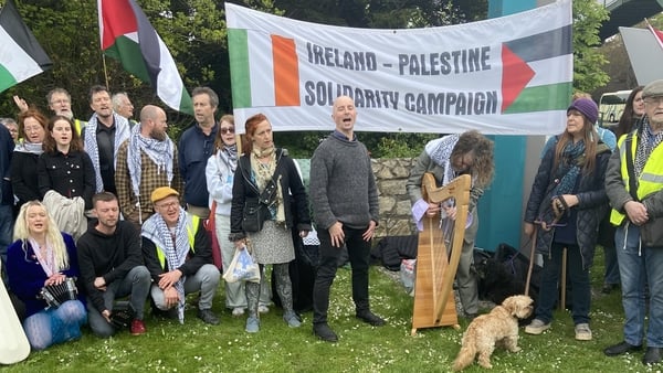 The protest was organised by the Ireland Palestine Solidarity Campaign