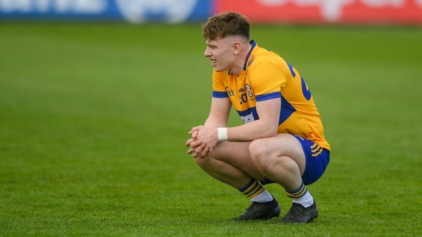 Clare's Cormac Murray reacts at the full-time whistle after the defeat to Kerry
