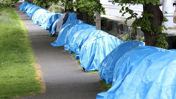 The number of tents along the canal had been rising steadily since last week