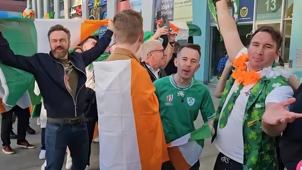 The Irish fans are out in feelgood force
