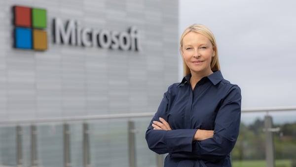 Catherine Doyle pictured outside Microsoft's Irish offices in Dublin