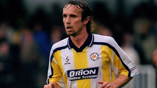 Paul Holmes, pictured during his second spell with Torquay, made 28 appearances for Everton