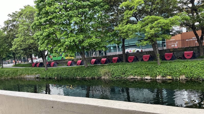 30 more tents pitched along Grand Canal in Dublin