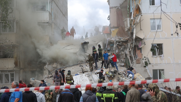 Footage from the scene showed at least 10 storeys of the building collapsing