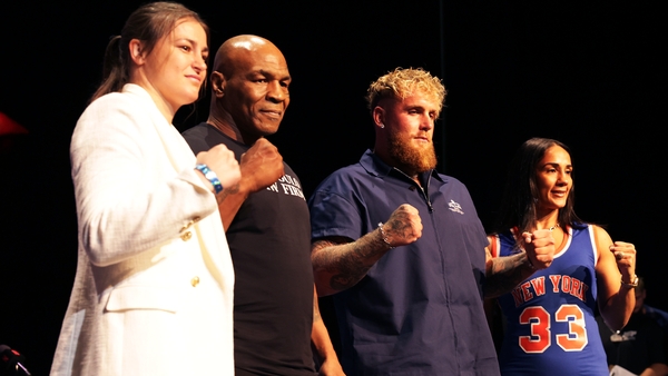 Katie Taylor, Mike Tyson, Jake Paul and Amanda Serrano