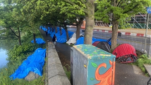 Increase in number of tents along Grand Canal in Dublin